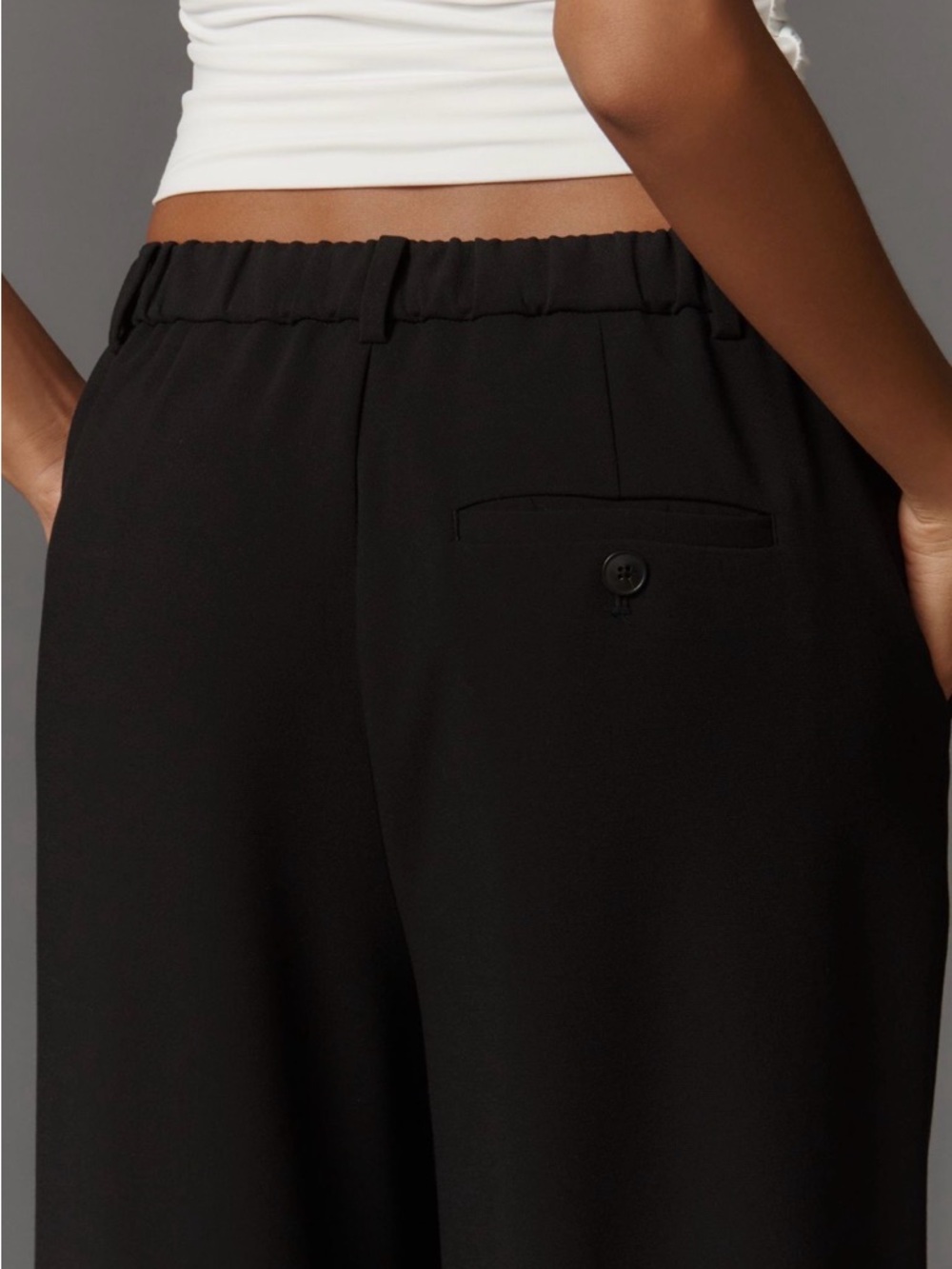 Anthropologie The Avery Pleated Wide Leg Trousers By Maeve Size 12 - Picture 3 of 10
